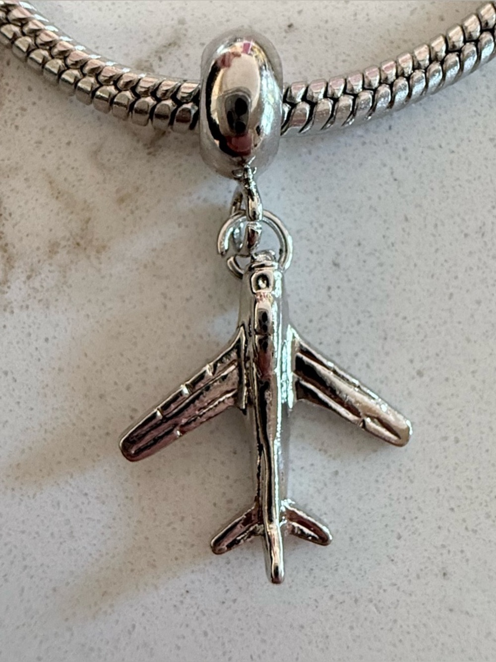 Airplane Silver Charm - Picture 2 of 4
